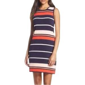 ELIZA J Striped‎ Sleeveless Sheath Dress XL Rayon Blend Office Wear